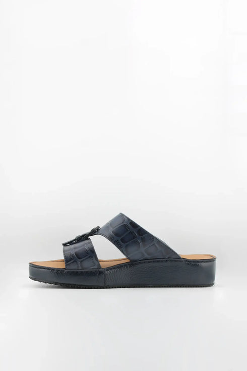 DFC Relax Men Croc-Embossed Slide Sandals
